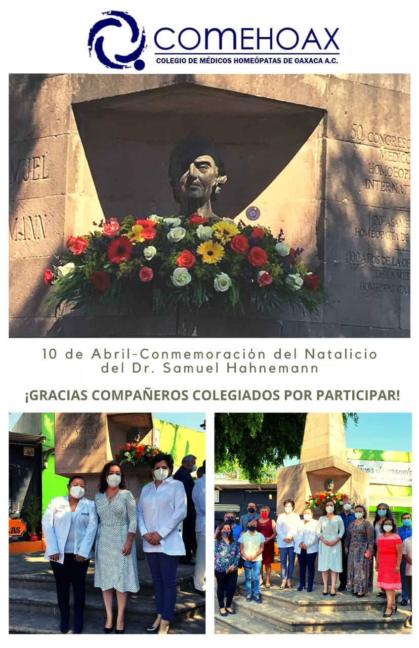 colegio medico Oaxaca Dia de la homeopatia Mexico 2021 2